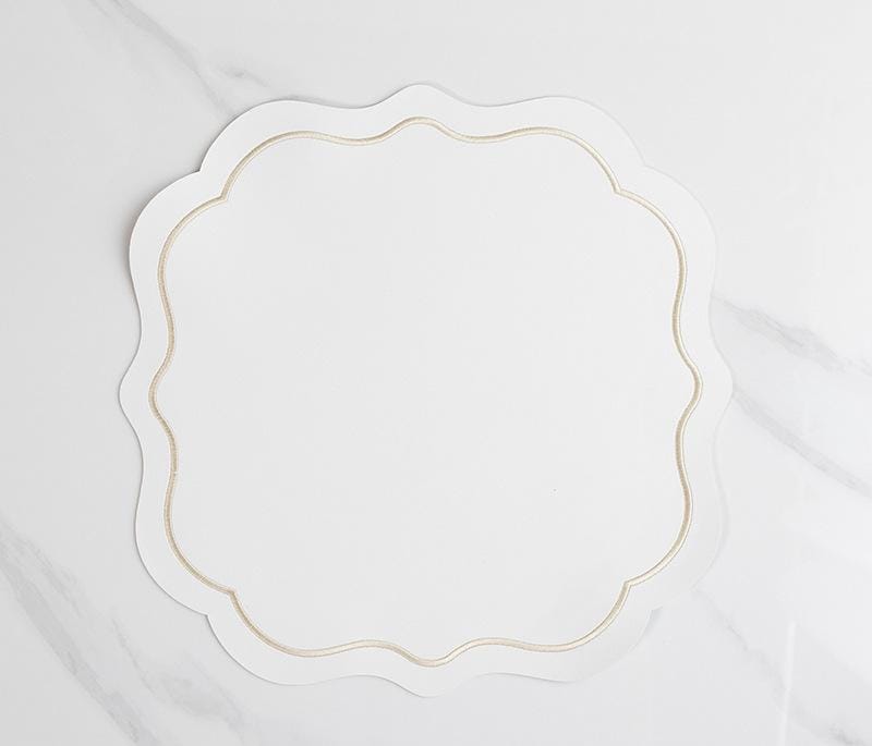 Modern Round faux leather PVC Table mats for Dinning 