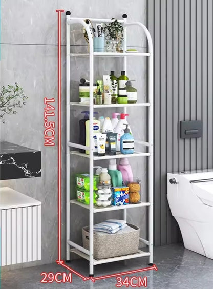 5 layer corner bathroom rack 
