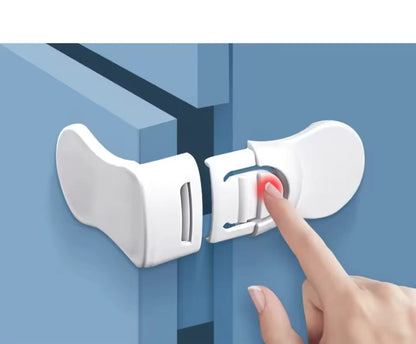 Anti-pinch hand child safety lock.