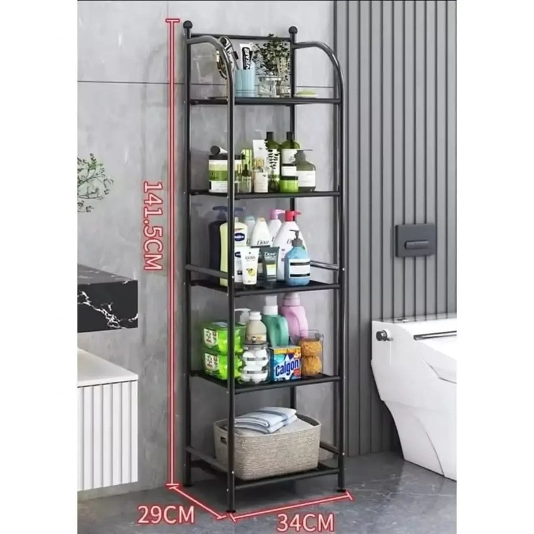 5 layer corner bathroom rack 