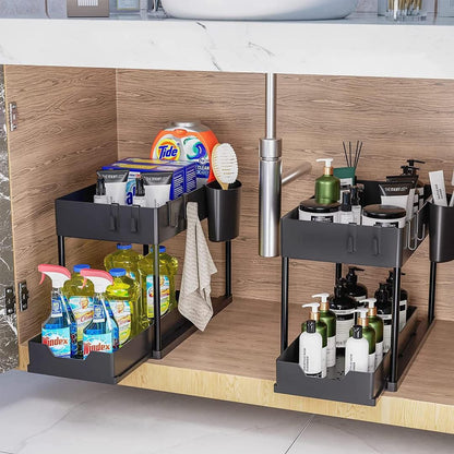 Double Sliding Under Sink rack