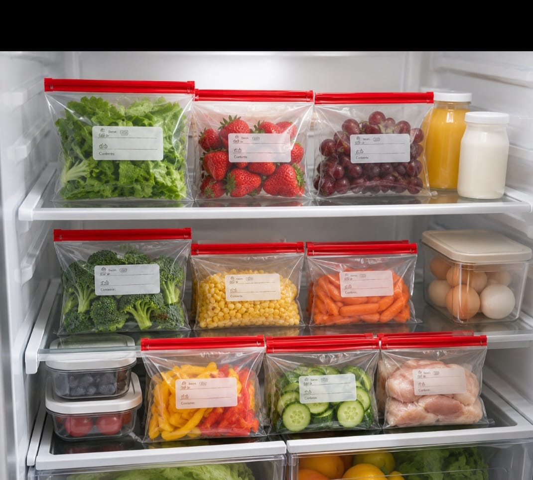 Reusable ziplock fridge bags