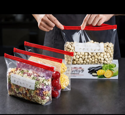 Reusable ziplock fridge bags