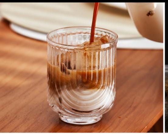 Heavy borosilicate wave glass