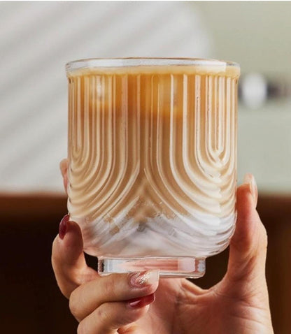 Heavy borosilicate wave glass
