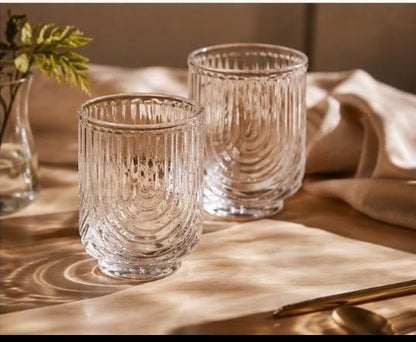 Heavy borosilicate wave glass