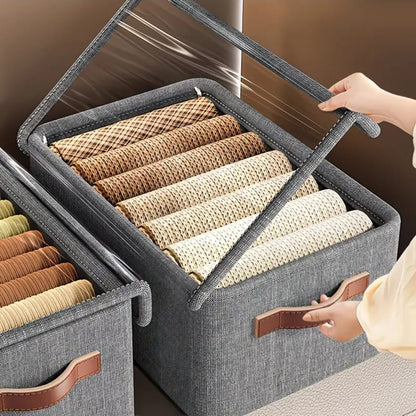 Hard fabric Collapsible Closet Organizer with a Cover