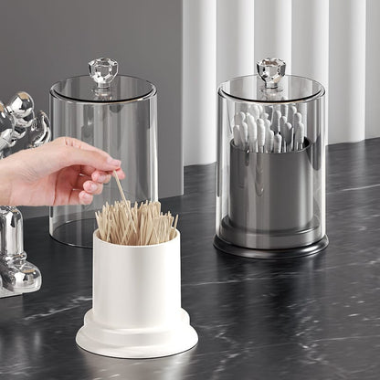 Light Luxury Toothpick & Cotton Swab Storage Box 