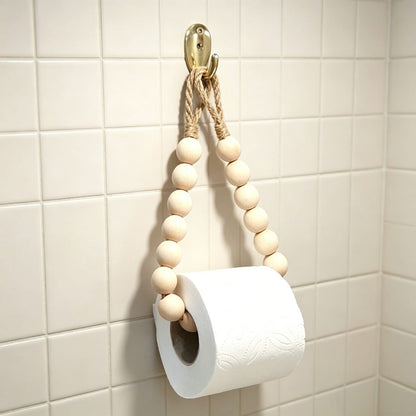 Beaded Wooden Paper Towel Holder Nordic Style
