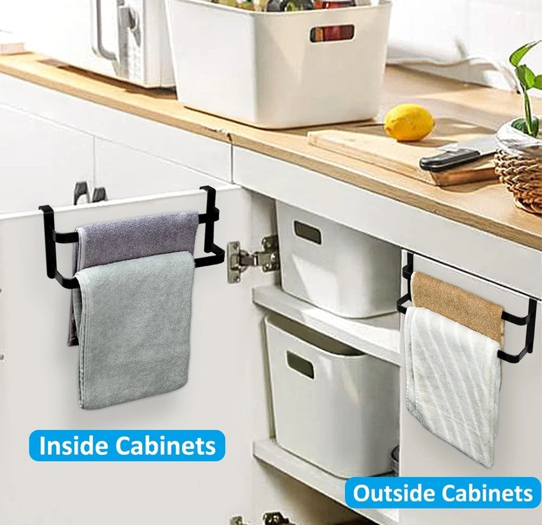 Steel 2 tier over cabinet door rack