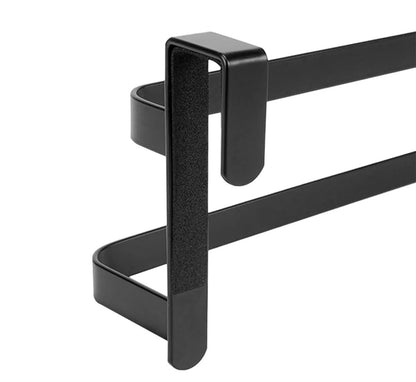 Steel 2 tier over cabinet door rack