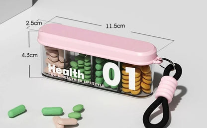 Portable travel pill dispenser