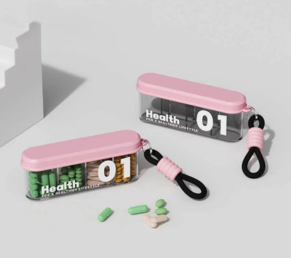 Portable travel pill dispenser