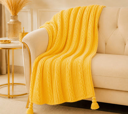 Modern woven throw blankets