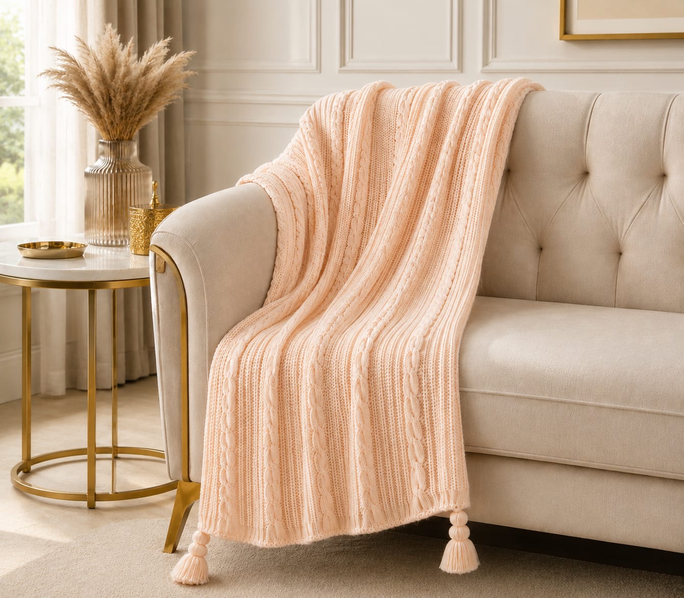 Modern woven throw blankets