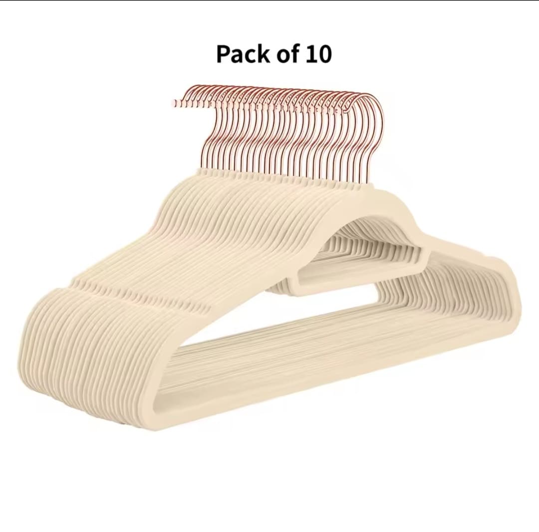Luxury velvet premium Rose Gold antislip hangers 10 piece 