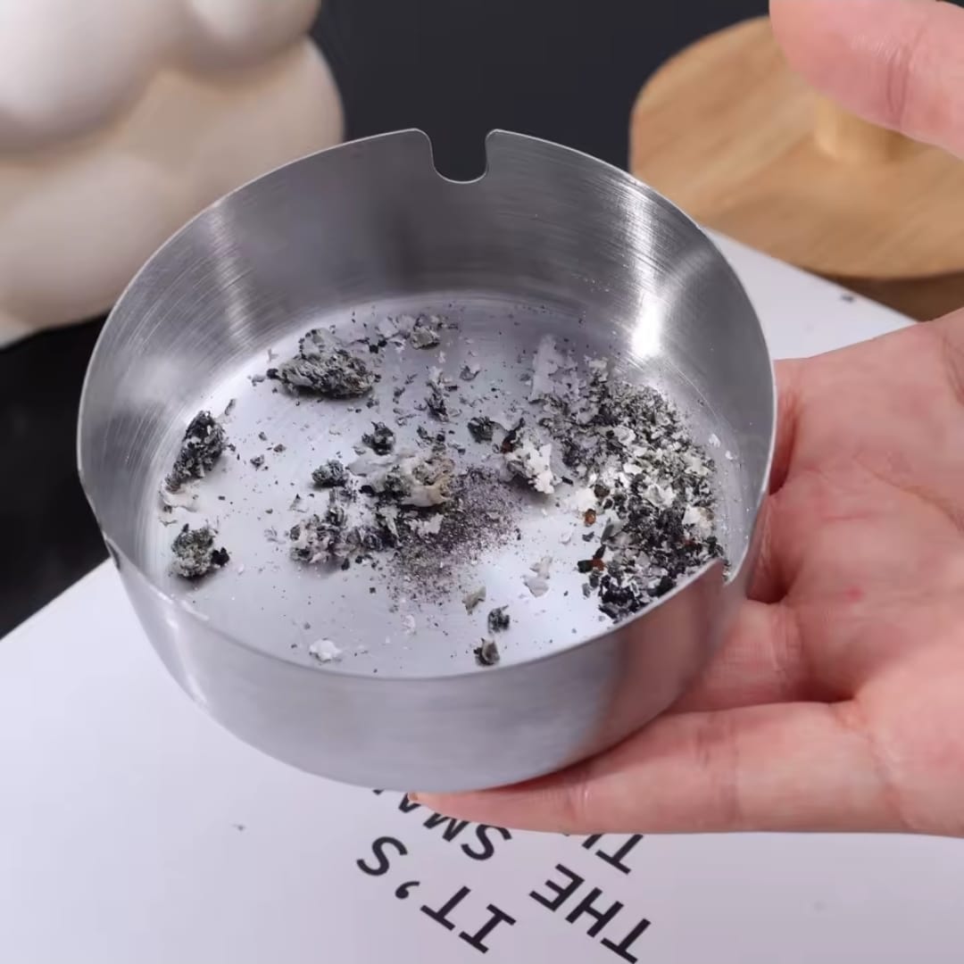 Steel Ashtray Silver 