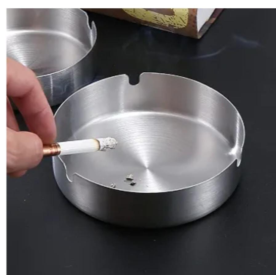 Steel Ashtray Silver 