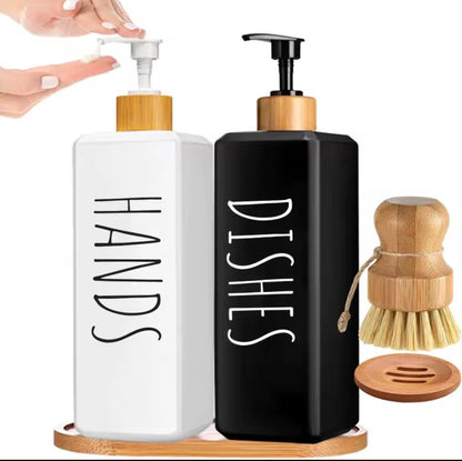 Ceramic square dispenser set
