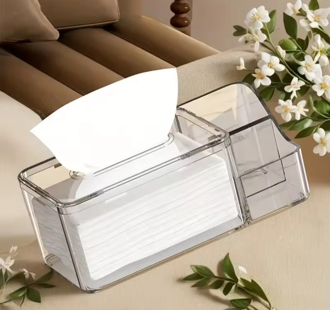 Acrylic partitioned serviette /napkin holder