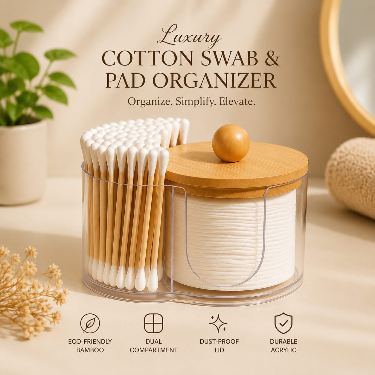 2 in 1 luxury swab organizer