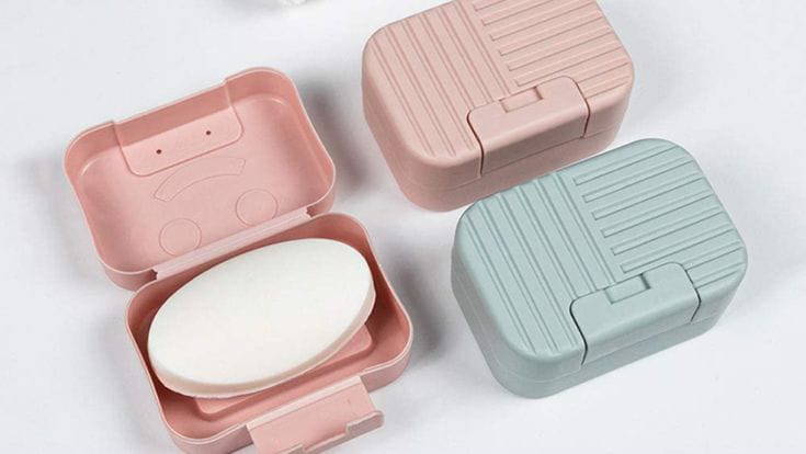 Portable travel soap holder