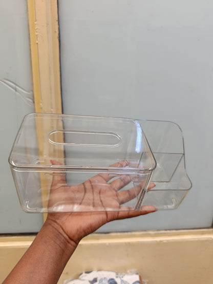 Acrylic partitioned serviette /napkin holder