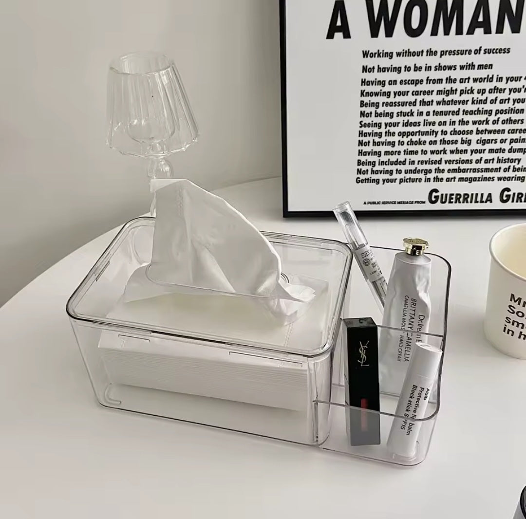Acrylic partitioned serviette /napkin holder
