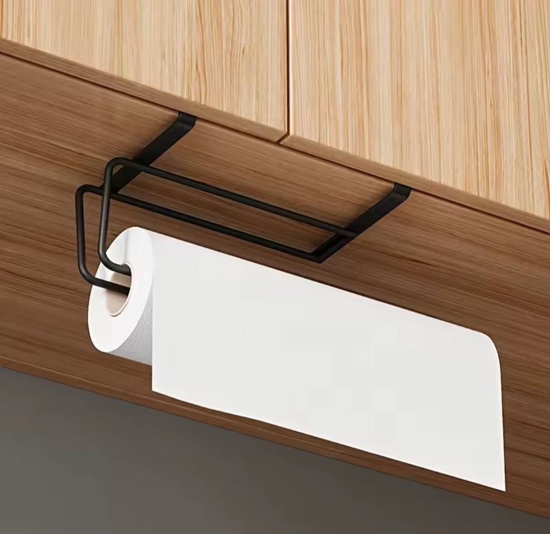Metallic kitchen paper towel holder