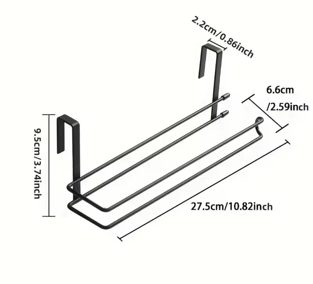 Metallic kitchen paper towel holder