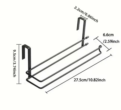 Metallic kitchen paper towel holder