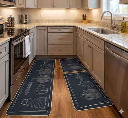 High quality three Pieces kitchen mat 