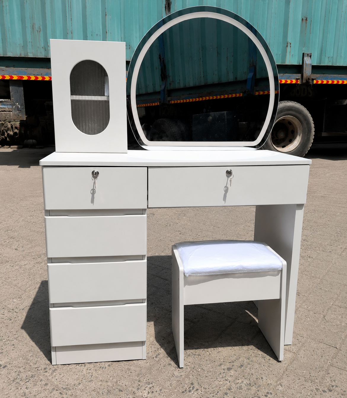 Modern Dressing Table with LED Mirror 